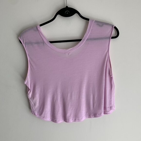 Aritzia Wilfred Muscle Tee T-shirt Cropped sleeveless lilac purple Size XS - Picture 12 of 14